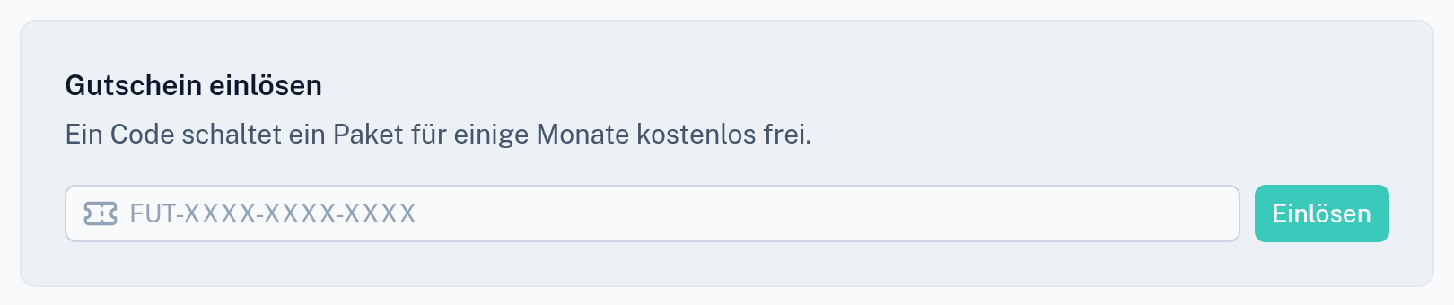 Gutschein einlösen