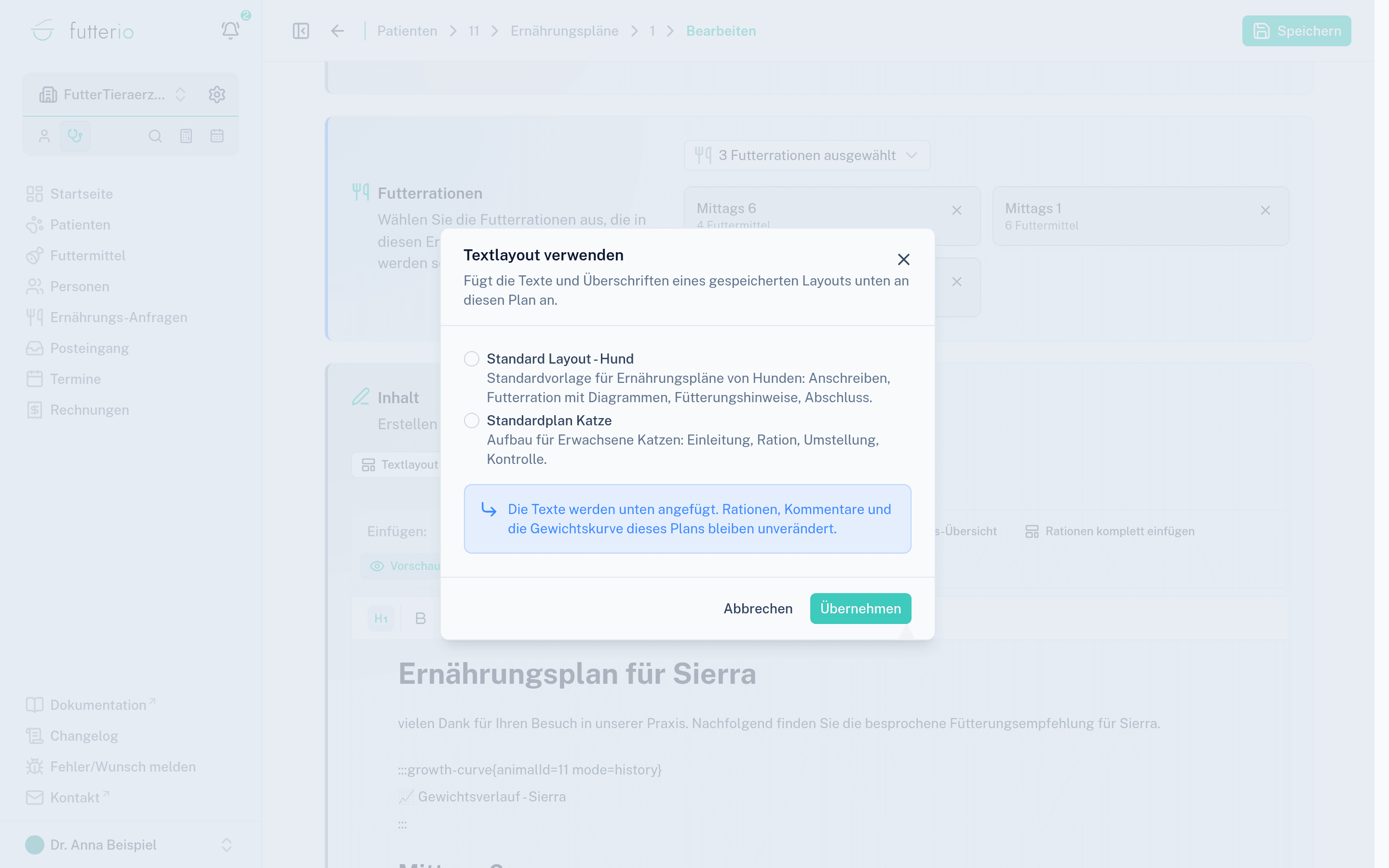 Ein Textlayout verwenden